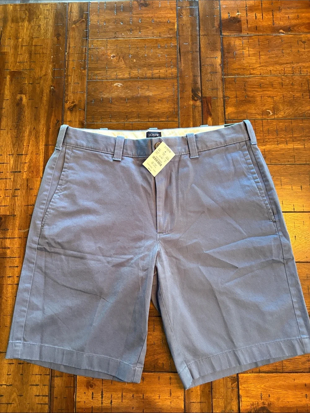 J. Crew Men’s Slate Blue Flat Front Chino Shorts - NWT - Sz 31 - Classic, Cotton